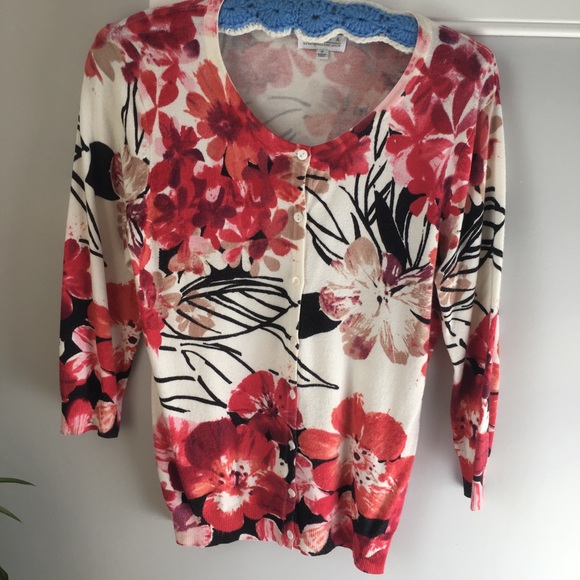 Josef A flowered cardigan sweater - Picture 2 of 7